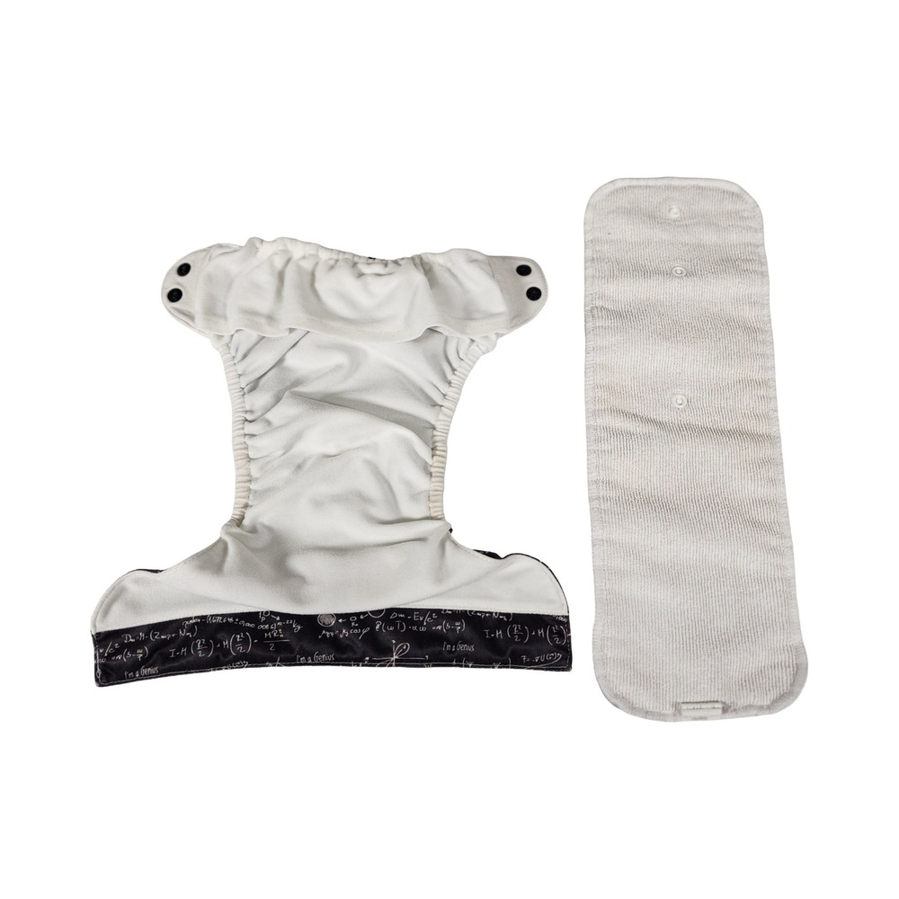 BumGenius Albert Science Math Physics Pocket Cloth Diaper with Insert Snap Rise - Picture 5 of 10
